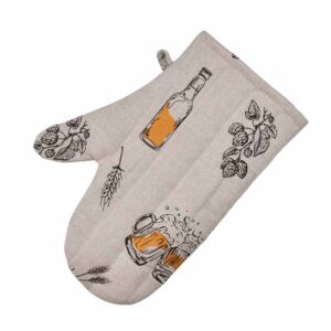 Linen oven mitt with bears, 21x30 cm (copy)