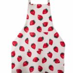 Linen Apron “Strawberries”, 70x84 cm