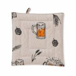 Linen Pot Holder "Beer", 23x23 cm