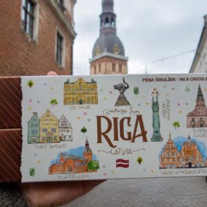 Milk chocolate with old riga design