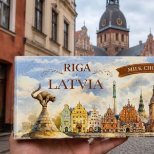 Milk chocolate with old riga design