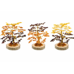 Amber money tree on wood, 12 cm (copy)