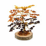 Amber Money Tree on Wood, 17 cm