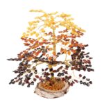 Amber Money Tree on a Birch Disc, 23 cm