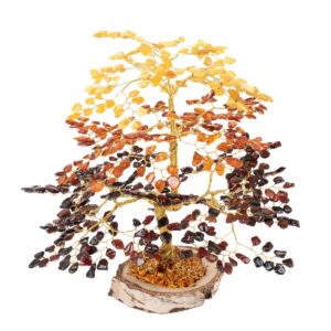 Amber money tree on a birch disc, 23 cm (copy)