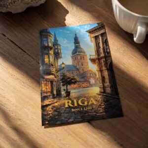 pastkarte-vecriga-domu-baznica-1 Greeting card "watercolor riga", 15 × 10 cm (copy)