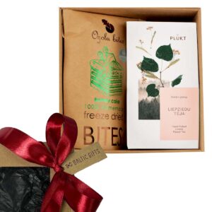 Gift set with freeze dried honey cake & tea - option 1