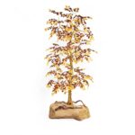 Amber Money Tree on a Wood Base, 60 cm