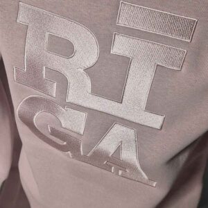 Dusty pink Riga Original sweatshirt with embroidered RIGA logo