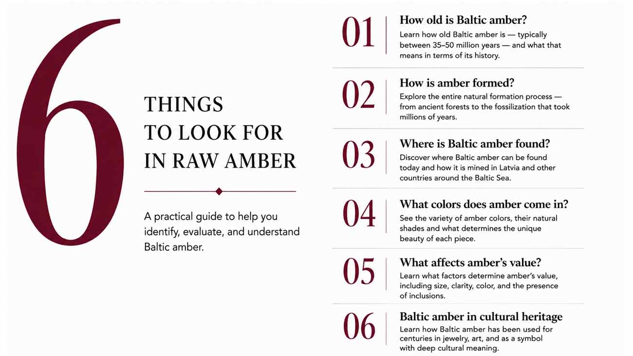 Six things to know about Baltic amber