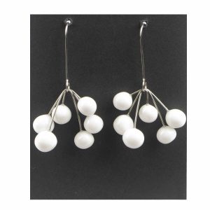Polymer earrings "berries", red (copy)