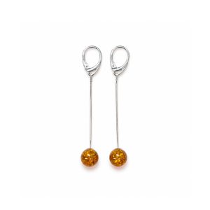 Amber earrings "sun drops"