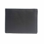 Men's Genuine Leather Wallet, Black, 12 x 9 cm