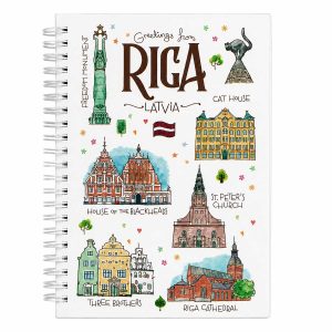 Notebook, old town riga, a5