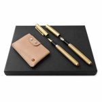 Pen & Leather Pouch Gift Set with Amber
