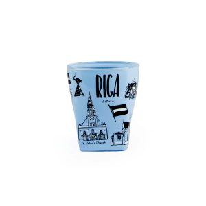 Shot glass "old town riga", Blue