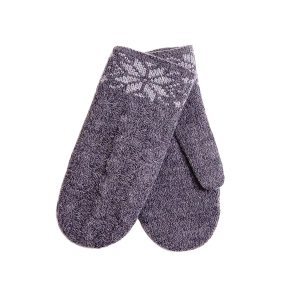 Wool mittens with auseklis symbols, white