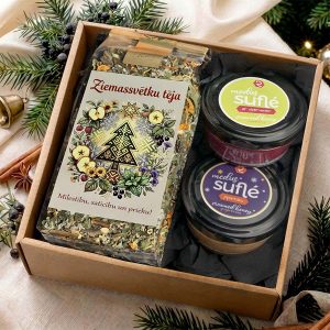 Christmas gift set – creamed honey “suflé” and herbal tea